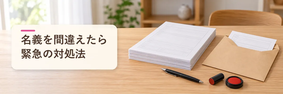 名義を間違えたら緊急の対処法