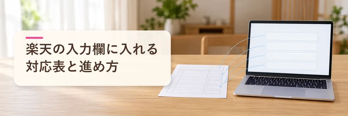 源泉徴収票を楽天の入力欄に入れる｜対応表と進め方
