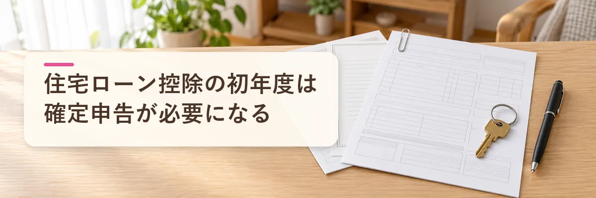 住宅ローン控除をはじめて受ける年｜確定申告が必要になる