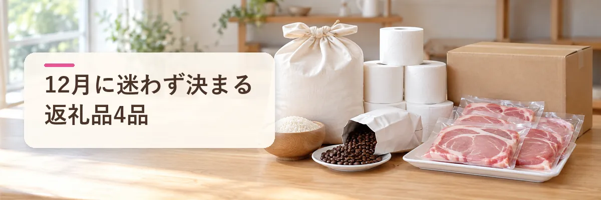 12月に迷わず決まる返礼品4品
